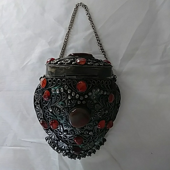 Vintage Sajai Metal & Precious Stone Purse - Picture 2 of 8